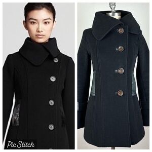 Mackage Cashmere and Leather Coat Size Small